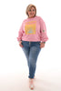 Korte sweater Miami roze