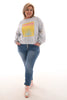 Korte sweater Miami lichtgrijs