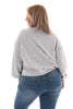 Korte sweater Miami lichtgrijs