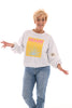 Korte sweater Miami roomwit