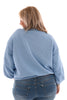 Korte sweater Ibiza blauw