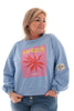Korte sweater Ibiza blauw