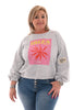 Korte sweater Ibiza lichtgrijs