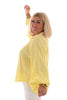 Blouse v-hals wafel geel
