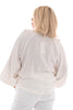 Blouse v-hals wafel wit