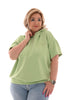 Hoodie korte mouwen bonjour pistache