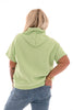 Hoodie korte mouwen wafel pistache