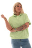 Hoodie korte mouwen wafel pistache