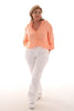 Blouse v-hals geknoopt crepe peach