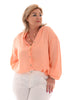 Blouse v-hals geknoopt crepe peach