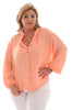 Blouse v-hals geknoopt crepe peach