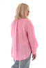 Blouse v-hals geknoopt crepe roze