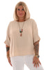 Top met ketting beige