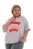 T-shirt Amore Amour Amor lichtgrijs