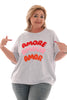 T-shirt Amore Amour Amor lichtgrijs