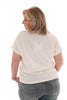 T-shirt v-hals Paris roomwit/felroze