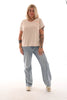 T-shirt v-hals Paris beige