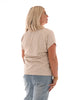T-shirt v-hals Paris beige