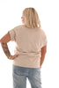 T-shirt v-hals Paris beige