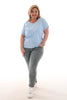 T-shirt v-hals Paris blauw