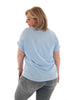 T-shirt v-hals Paris blauw