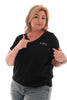 T-shirt v-hals Paris zwart