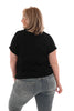 T-shirt v-hals Paris zwart