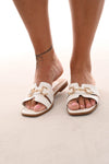 Slipper gesp wit