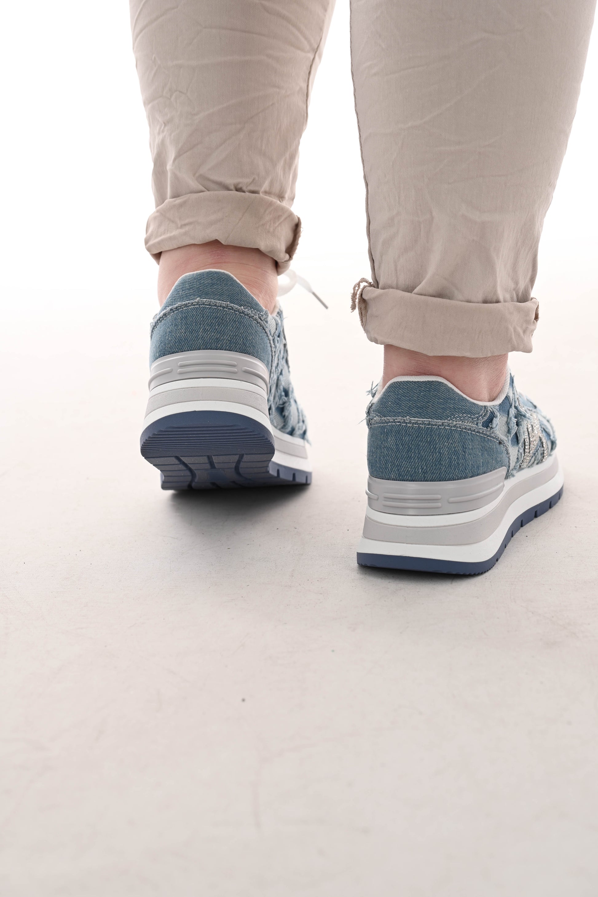 Sneaker paltform canvas jeans