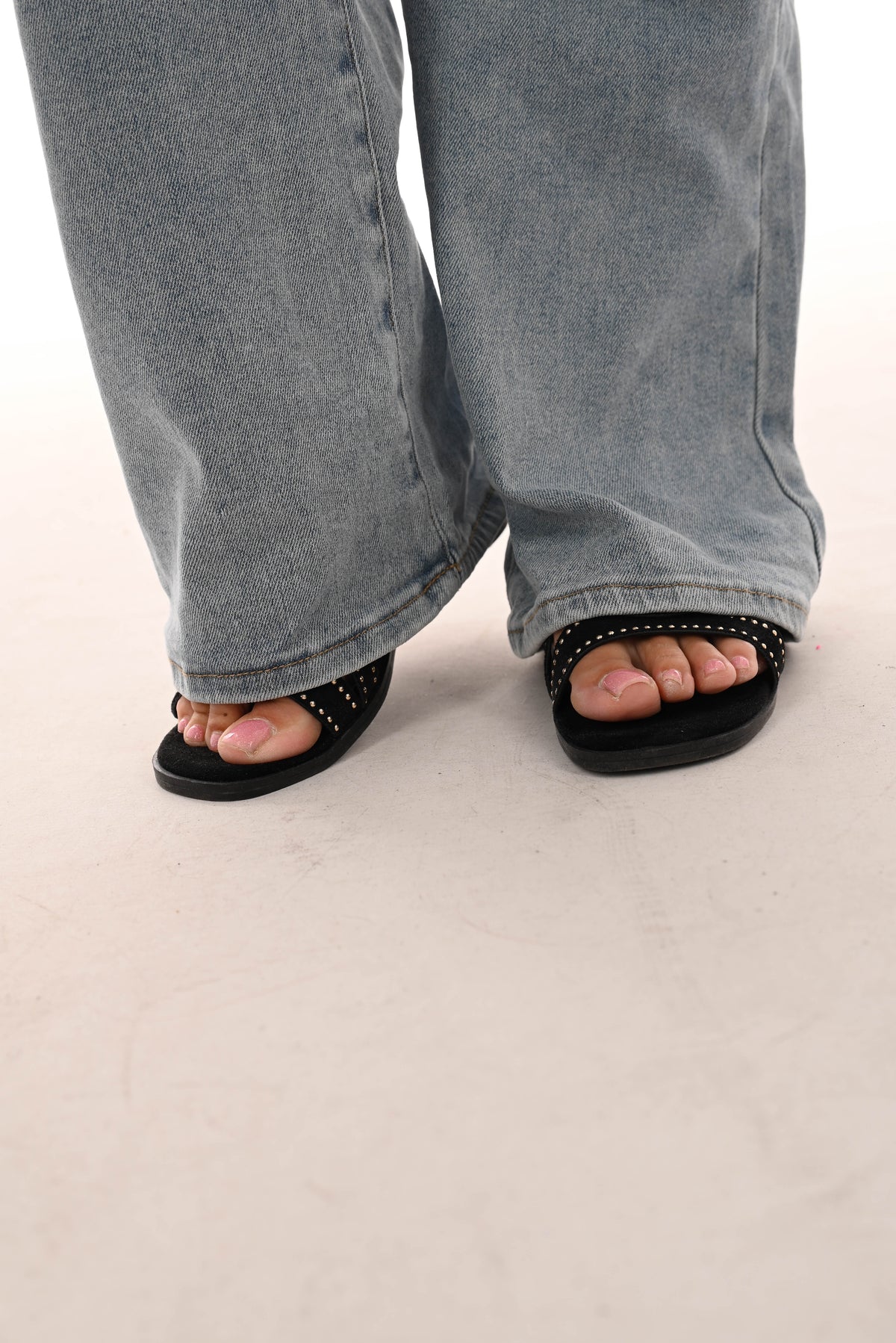 Slipper studs zwart