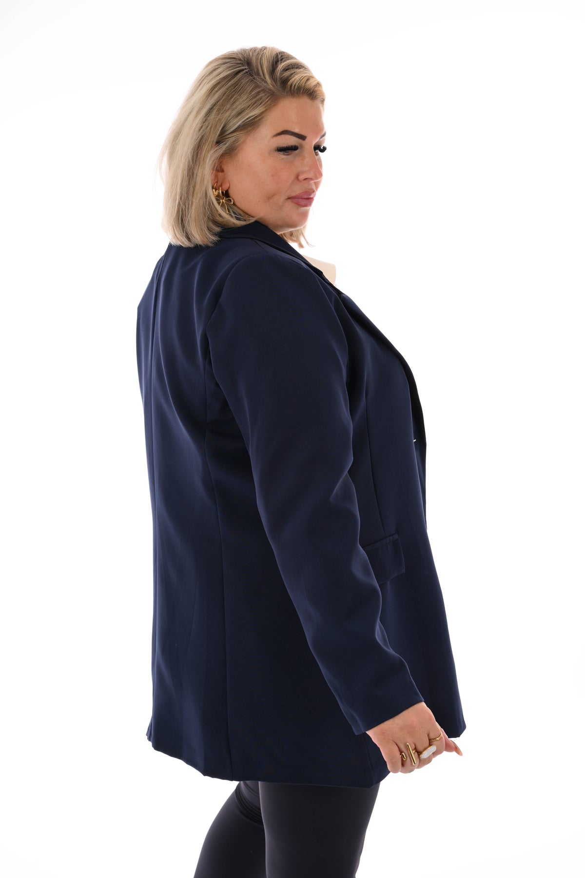 Blazer met knopen marineblauw