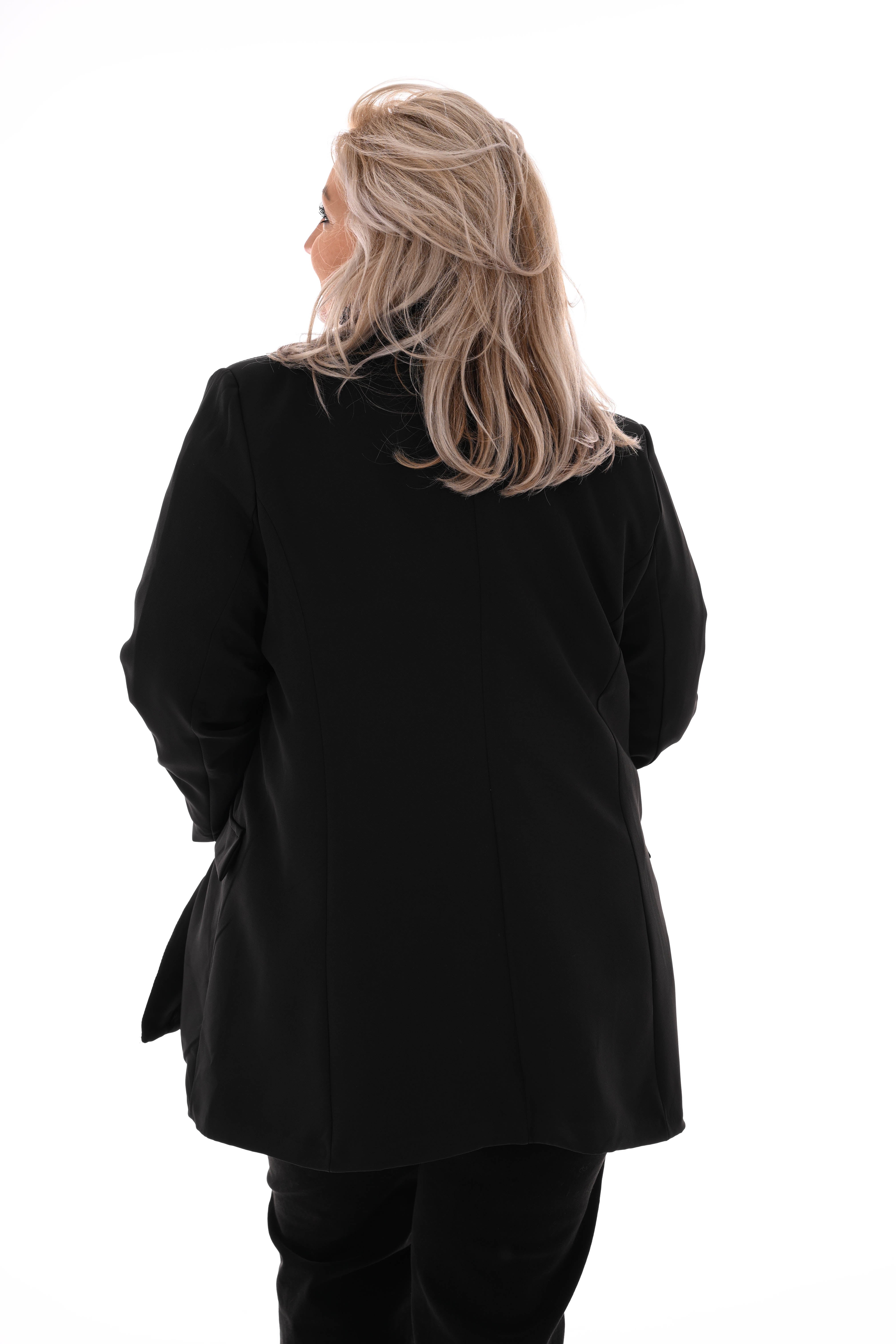 Blazer met knopen zwart