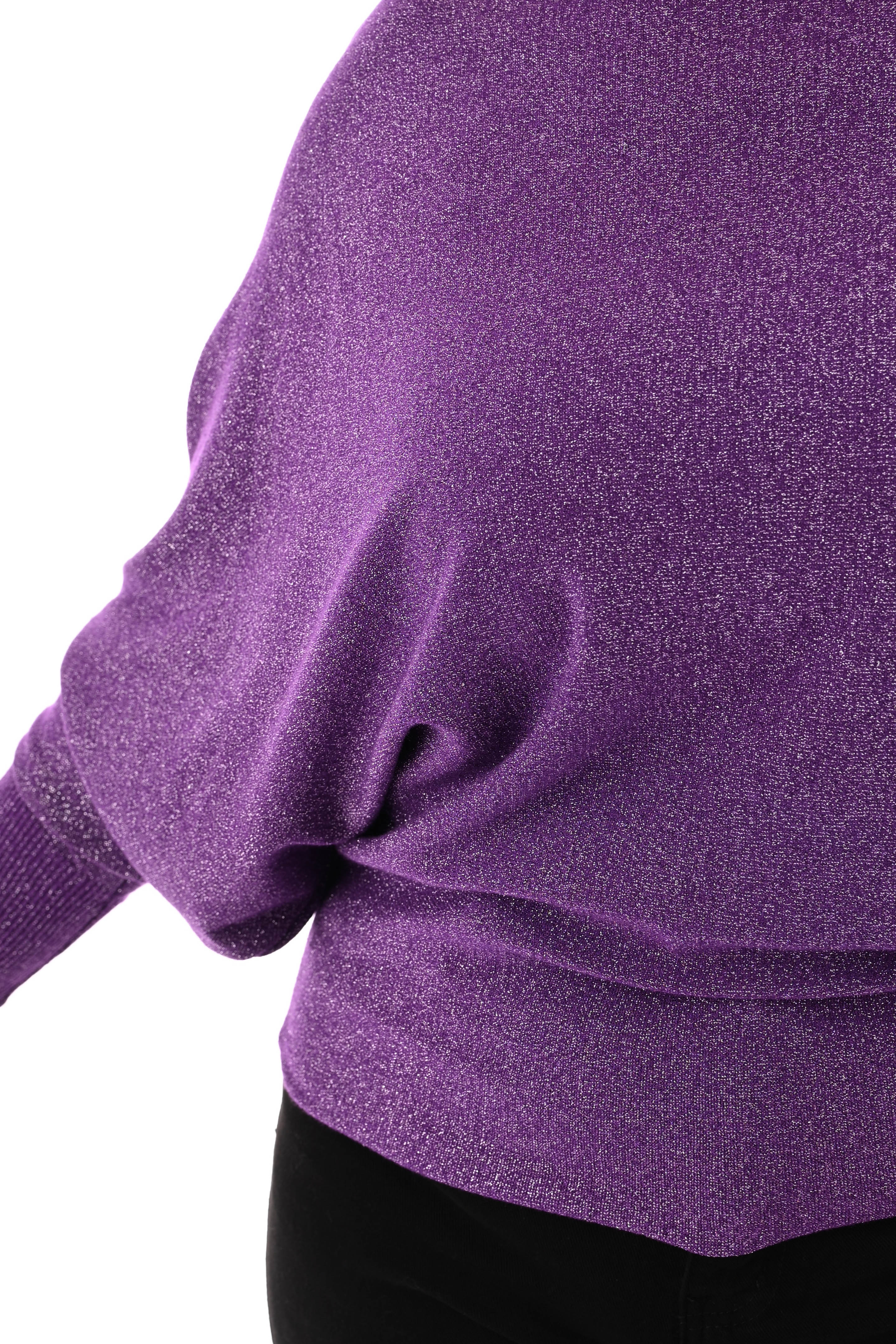 Vleermuis trui glitter paars