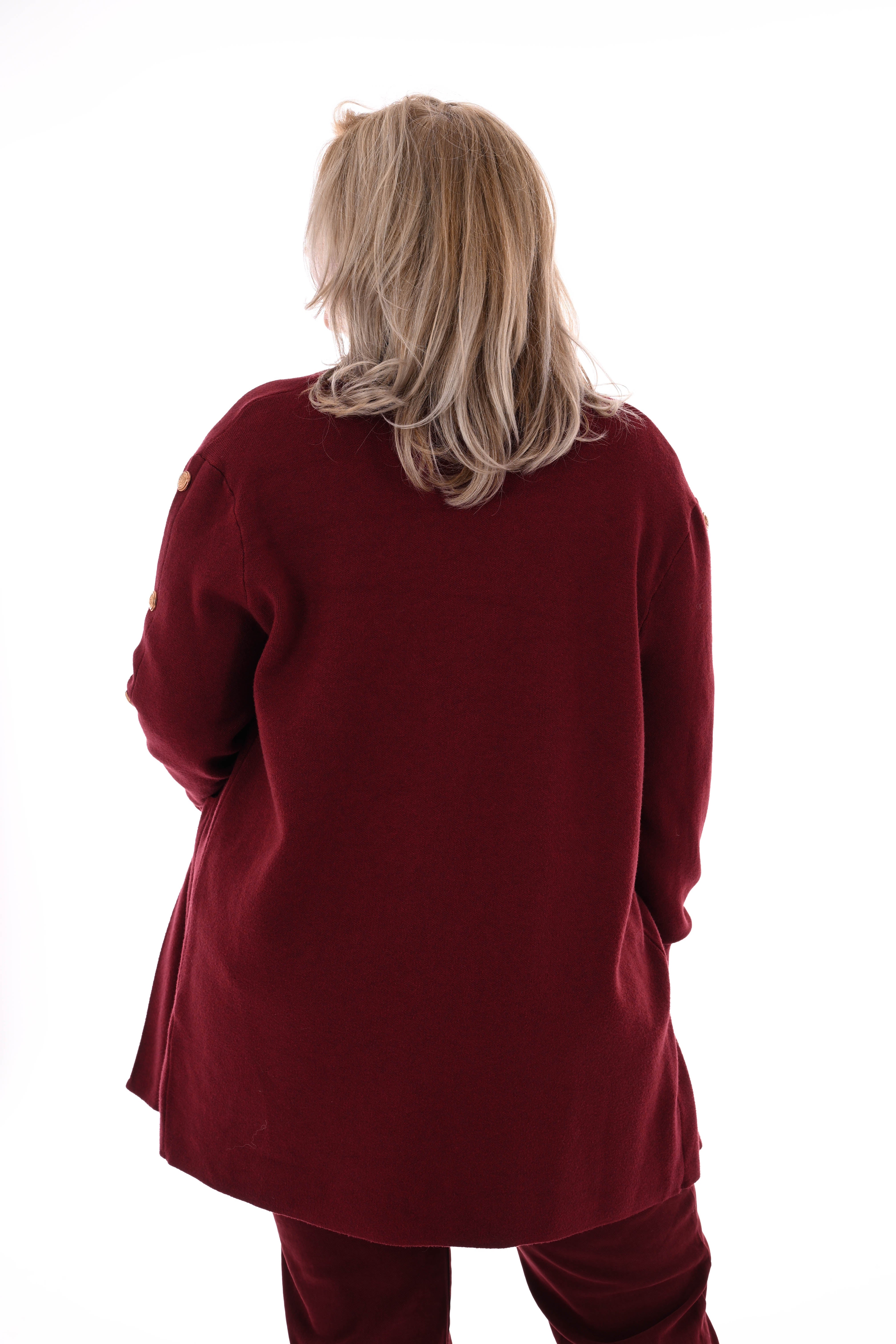 Vest gouden knopen bordeaux