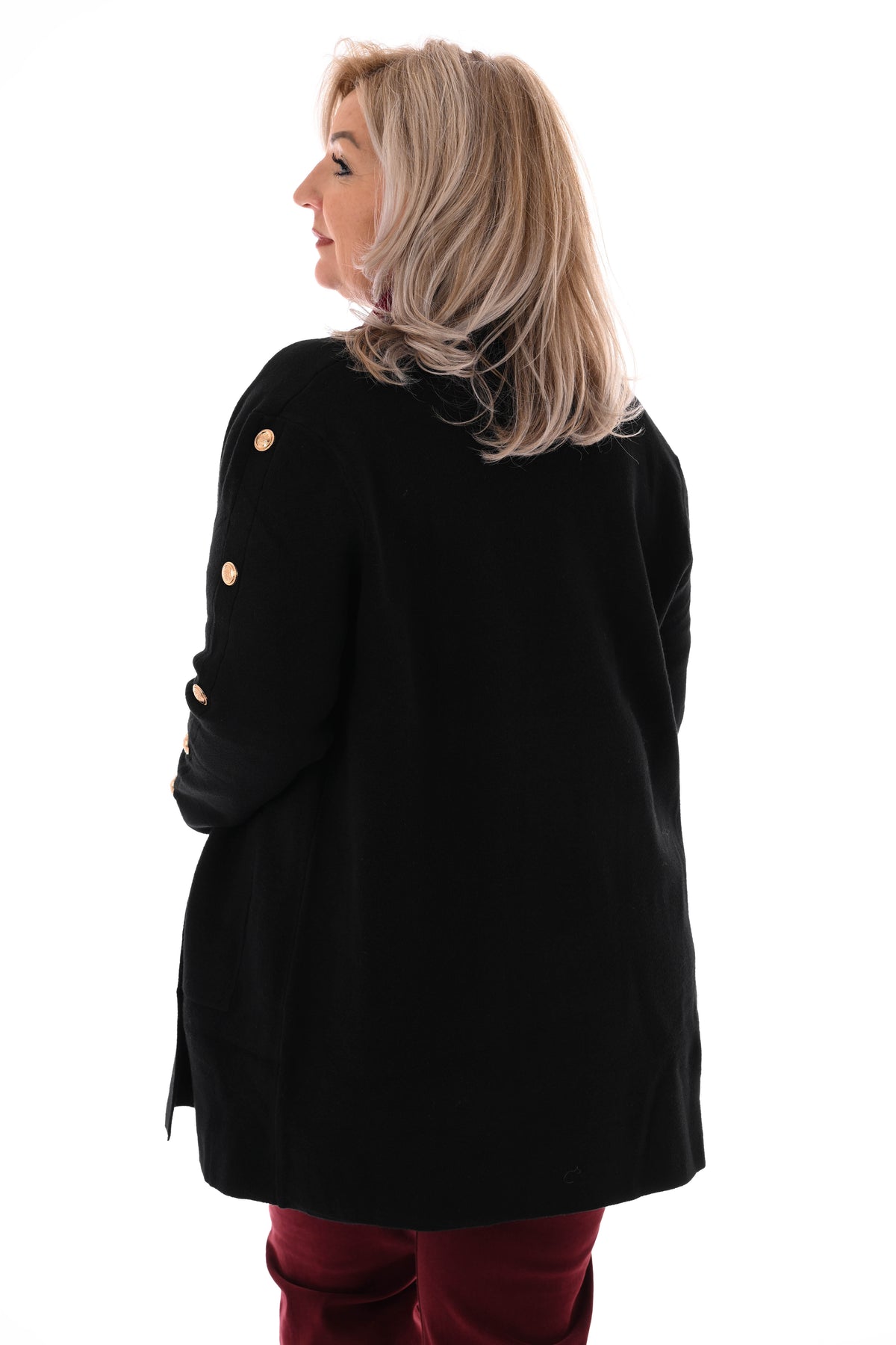 Vest gouden knopen zwart