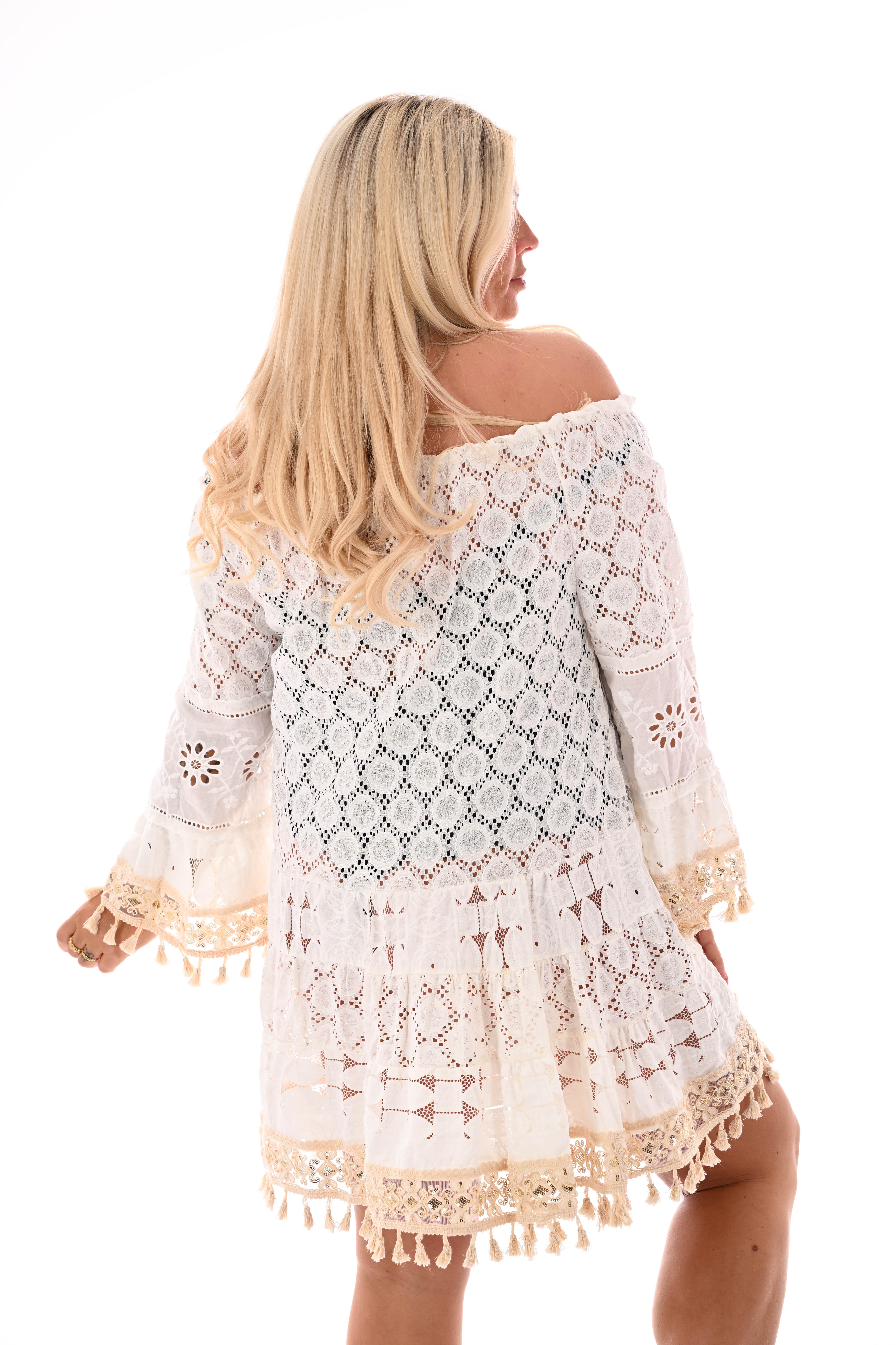 Ibiza tuniek roomwit