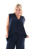 Tweedelig set top kant marineblauw