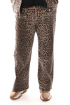 Zac&Zoe jeans panterprint wide leg bruin
