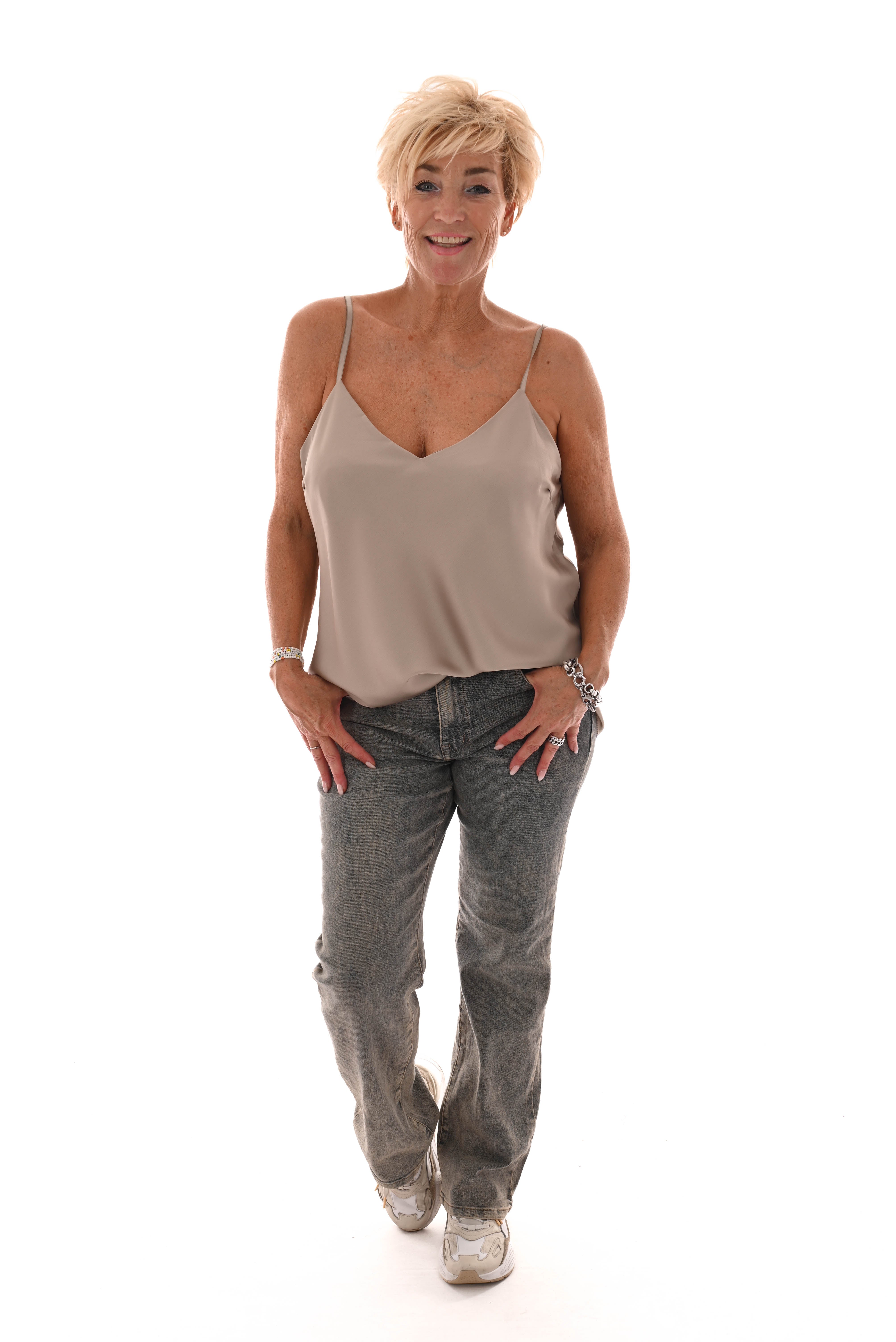 Hemdje silky uni taupe