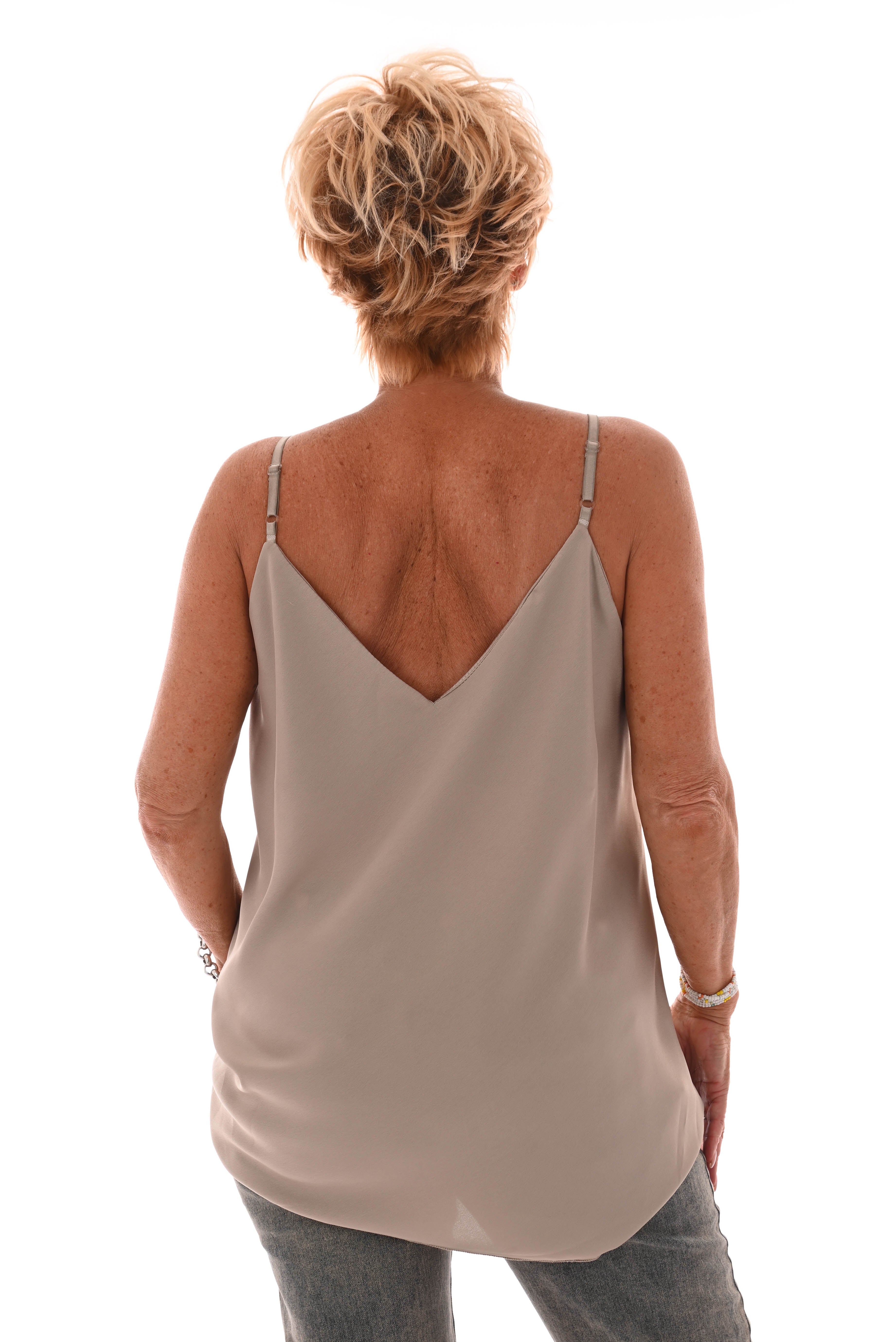 Hemdje silky uni taupe