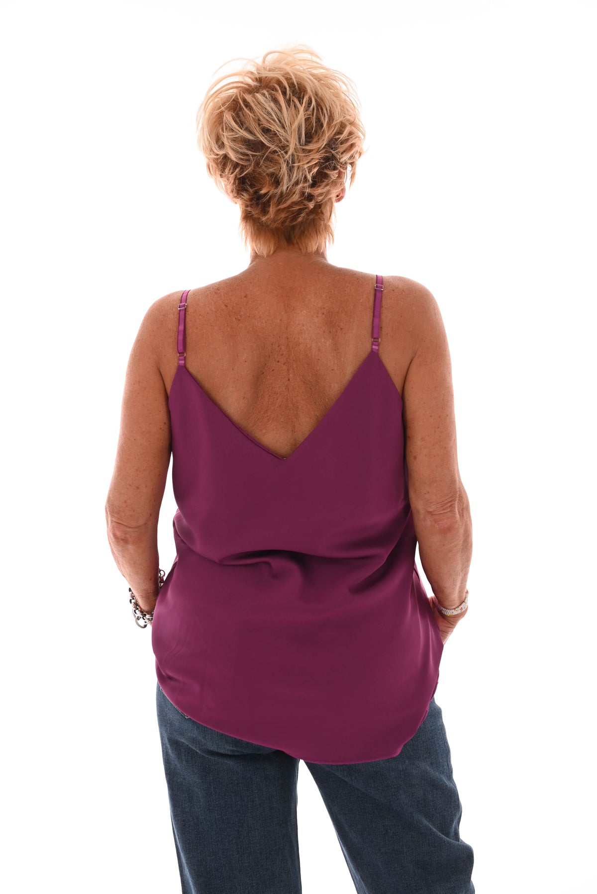 Hemdje silky uni magenta