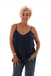 Hemdje silky uni marineblauw