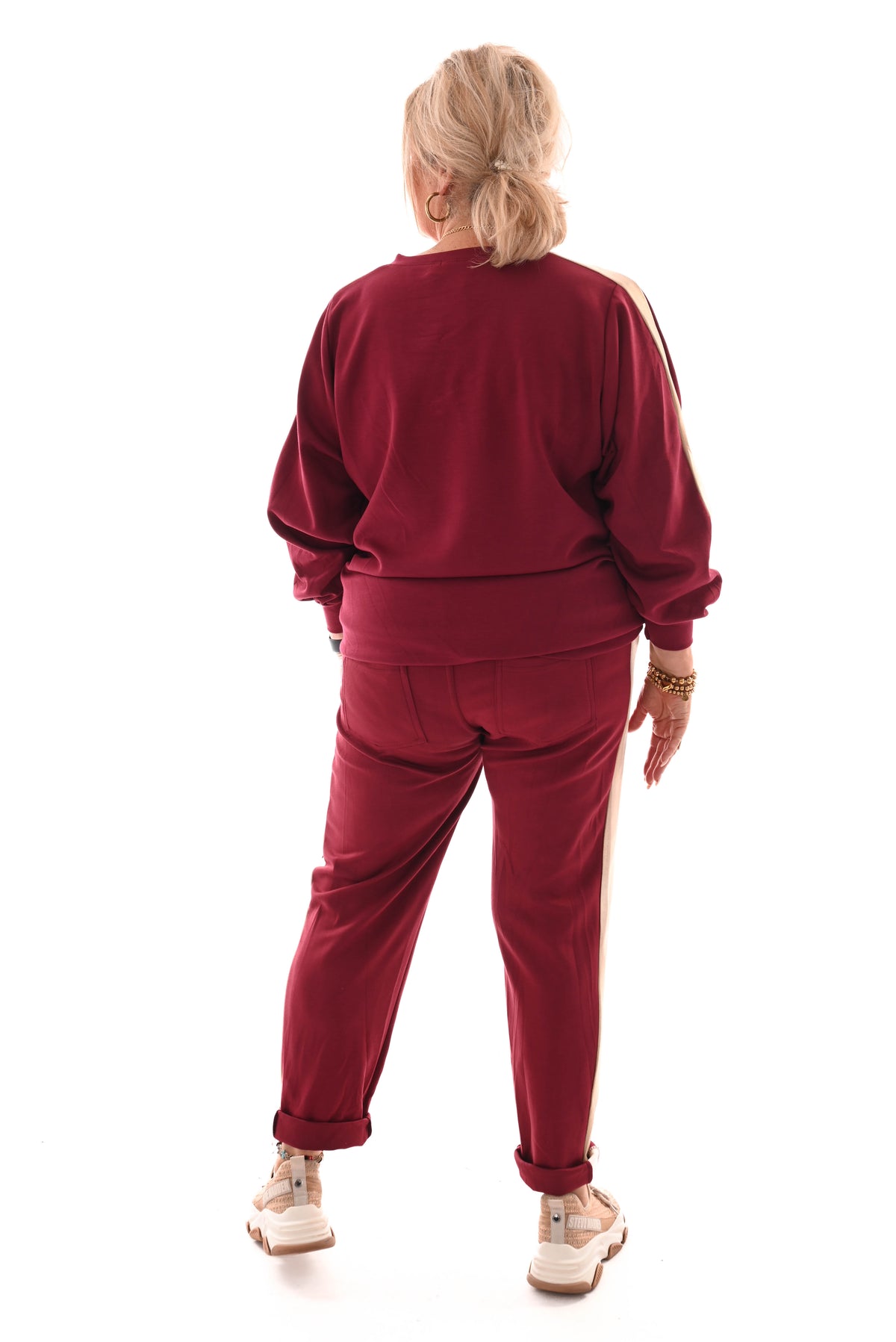 Tweedelig pak dieren mix gouden bies comfy bordeaux