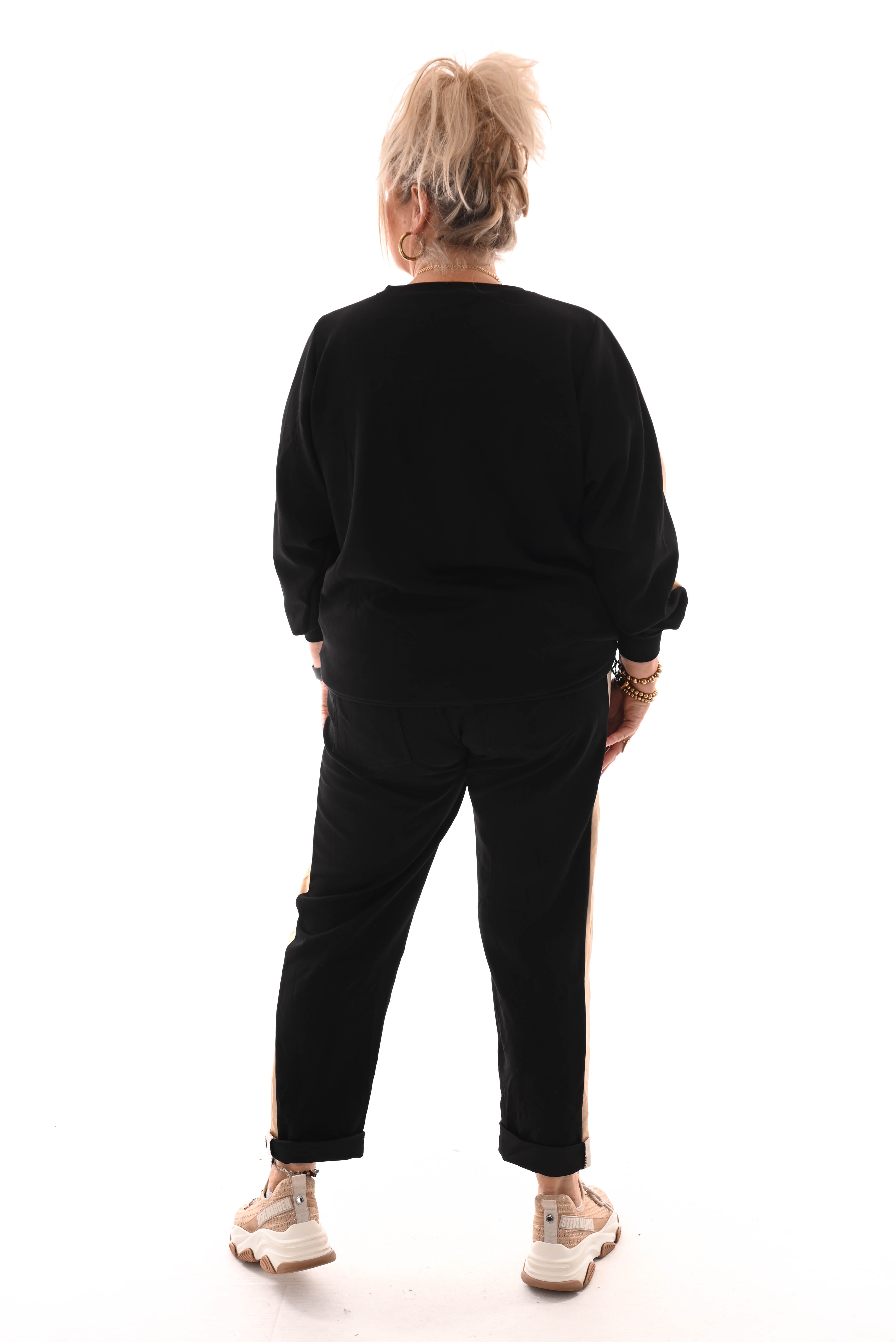 Tweedelig pak dieren mix gouden bies comfy zwart