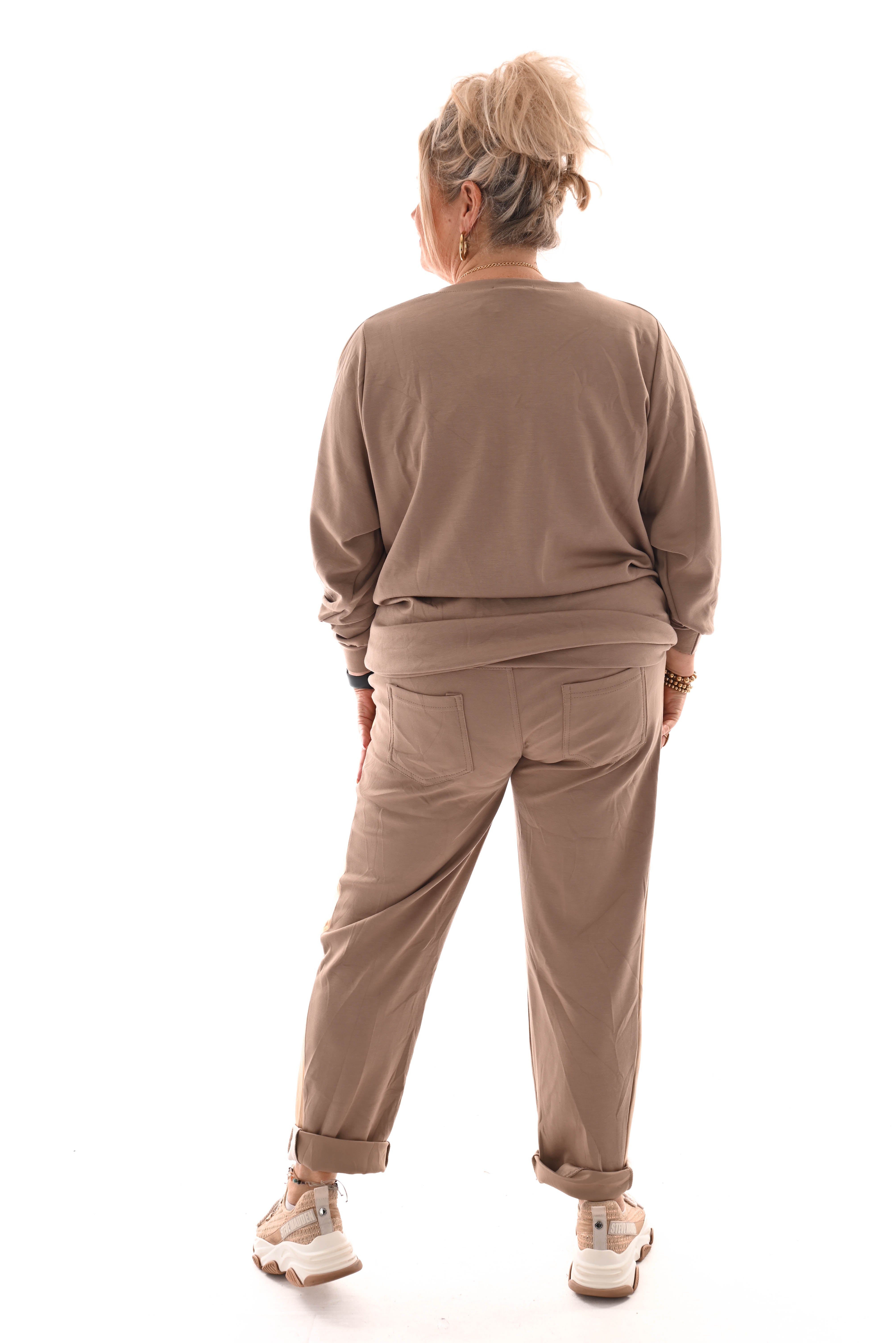 Tweedelig pak dieren mix gouden bies comfy taupe