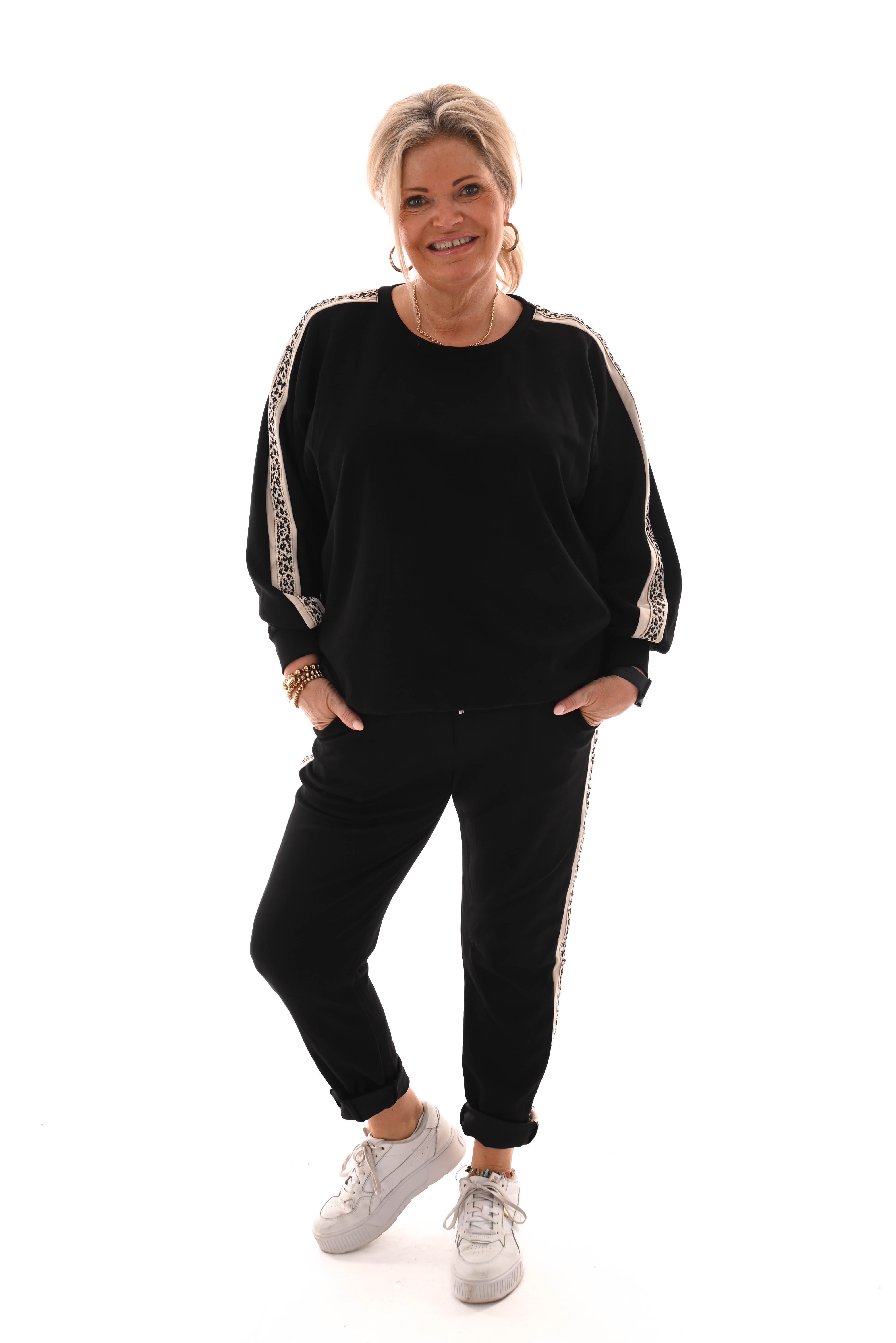 Tweedelig pak panterbies comfy zwart
