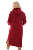 Sweater dress lang bordeaux