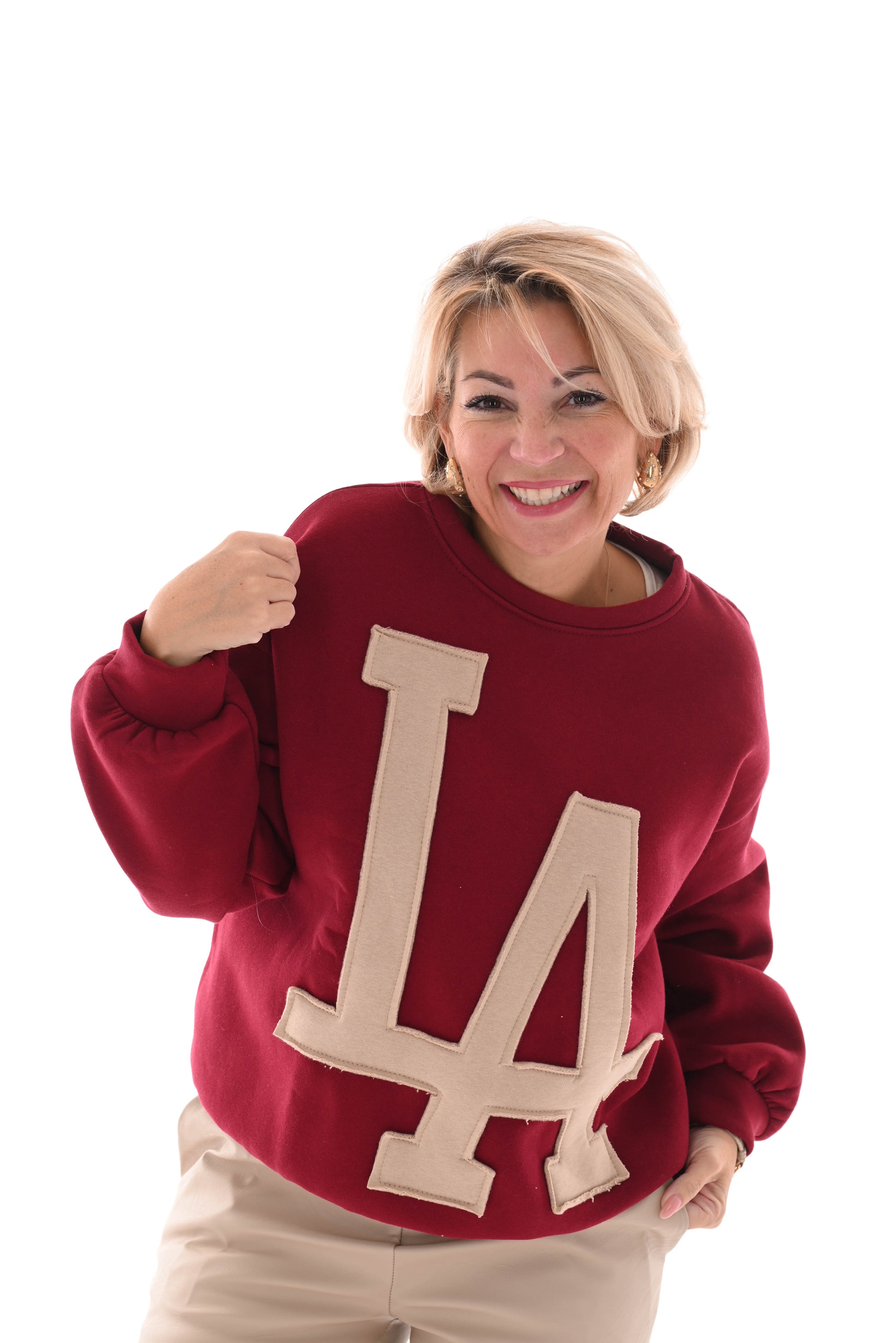 Sweater LA bordeaux