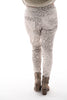 Silky stretchbroek panterprint taupe