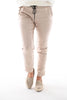 Leather look jogger beige